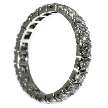 Vintage 2.20ct Diamond Full Eternity 18ct White Gold Ring