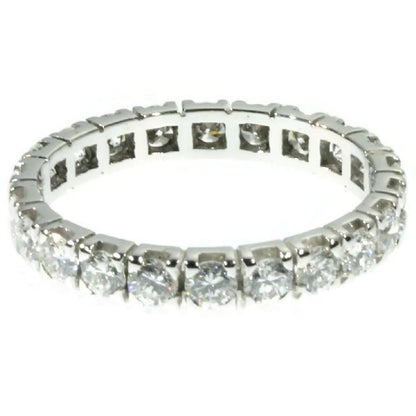 Vintage 2.20ct Diamond Full Eternity 18ct White Gold Ring