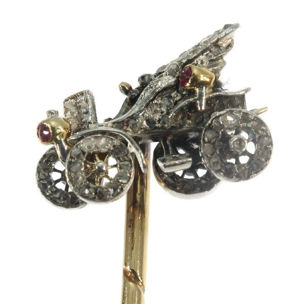 Antique Victorian Diamond Set Car Stickpin