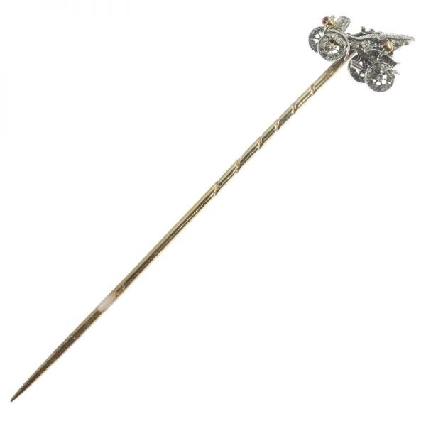 Antique Victorian Diamond Set Car Stickpin