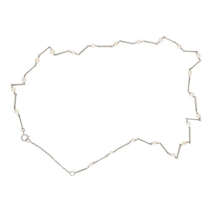 Pearl and Diamond Platinum Chain Necklace