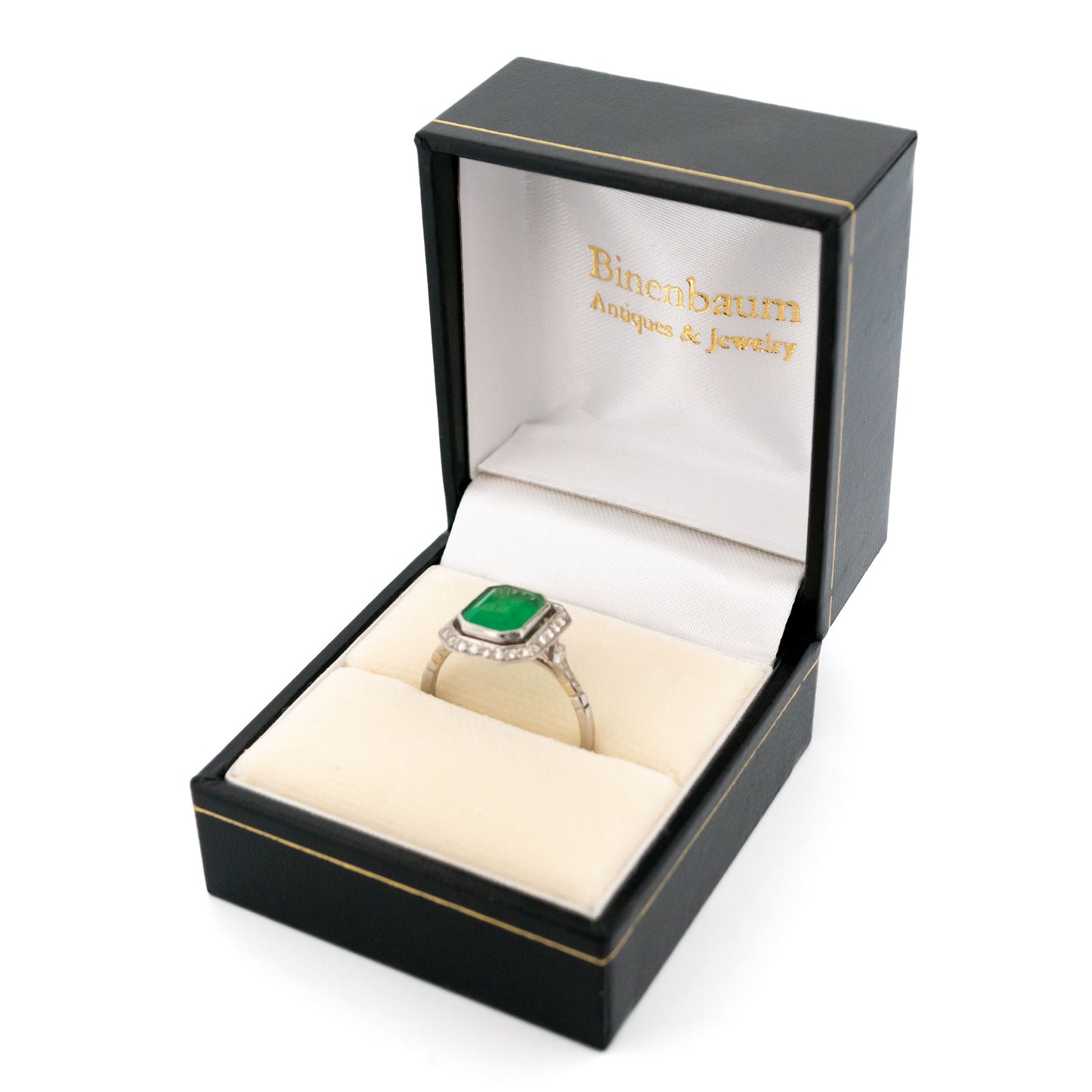 Vintage Platinum, Emerald and Diamond Ring, 1.65 Carats