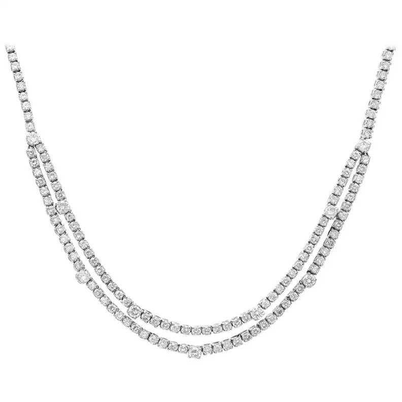 Vintage 13ct Diamond Tennis Necklace, Circa 1970s