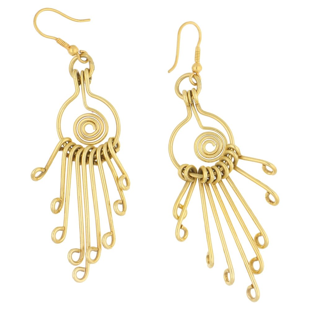 Vintage Swirl Dangle Drop Earrings