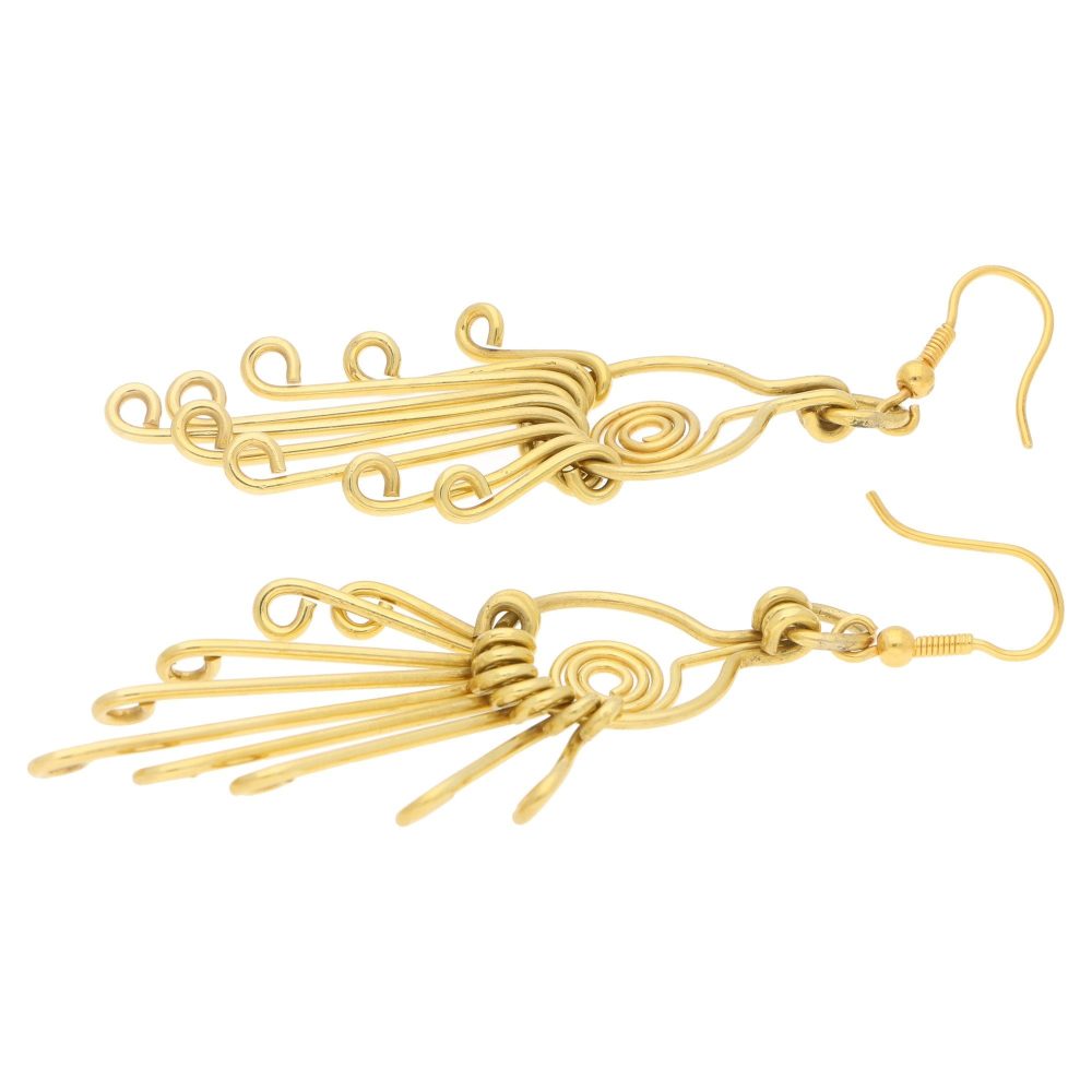 Vintage Swirl Dangle Drop Earrings