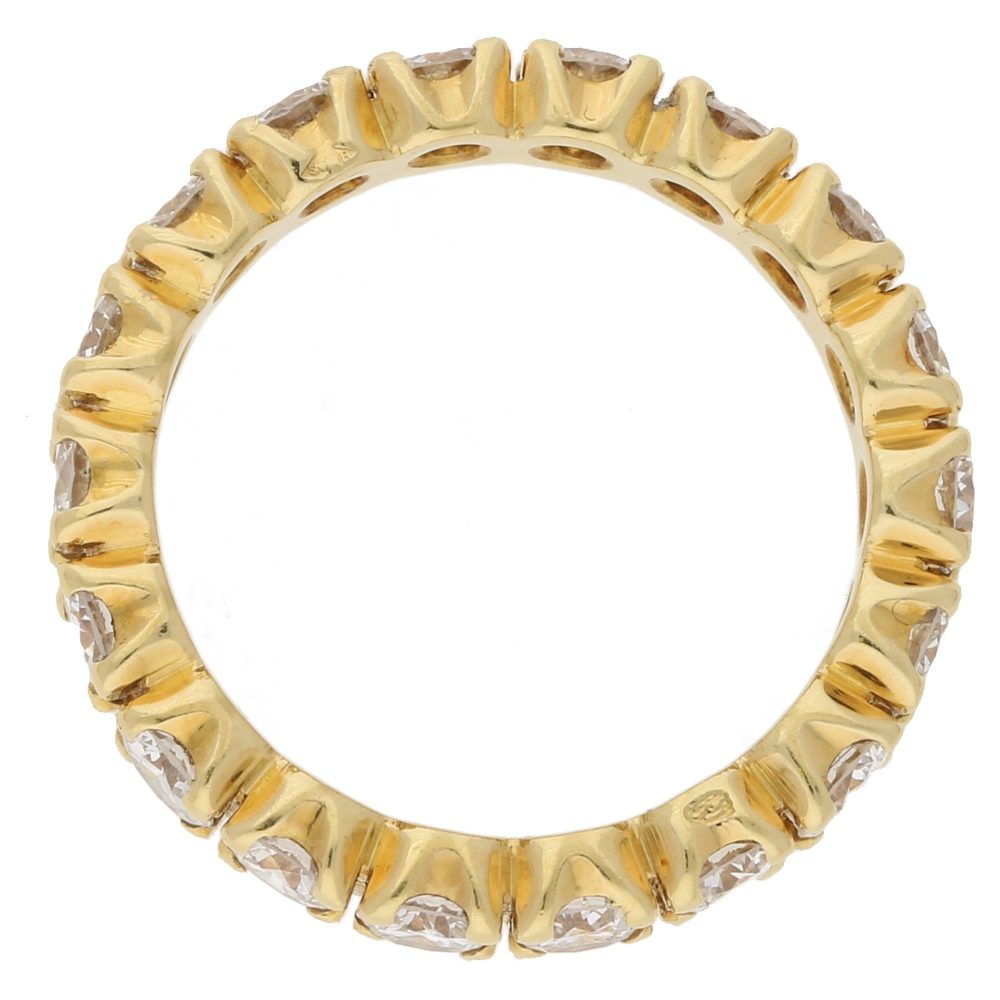 Diamond Full Eternity Ring In 18 Carat Yellow Gold