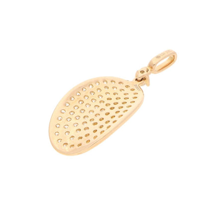 Diamond Set Rose Gold Leaf Pendant