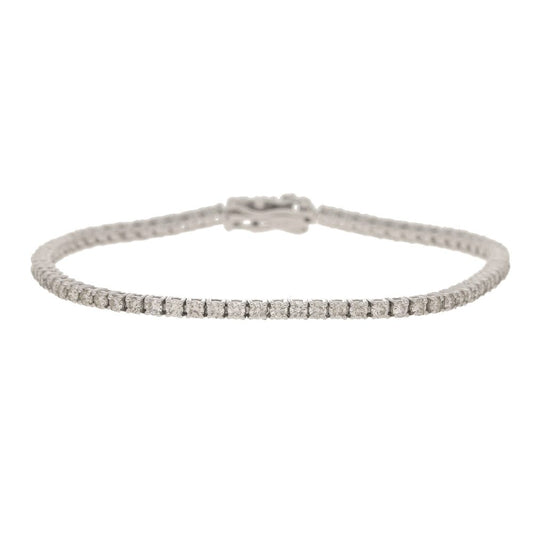 2cts Diamond Line Tennis Bracelet in 18ct White Gold