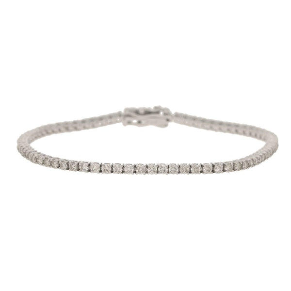 2cts Diamond Line Tennis Bracelet in 18ct White Gold