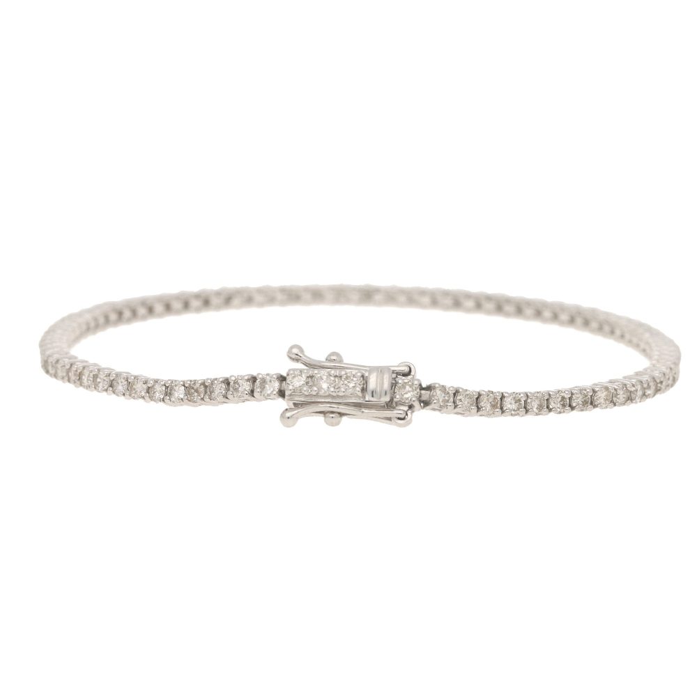2.06ct Diamond Line Tennis Bracelet in 18ct White Gold