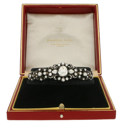 Rare Antique Georgian 4.5ct Rose-Cut Diamond Bracelet Silver-on-Gold