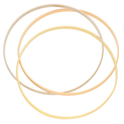 Tri Colour Gold Russian Band Bangle Bracelet