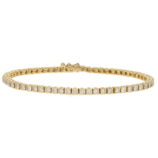 Diamond Line Bracelet in 18ct Yellow Gold 3.50ct
