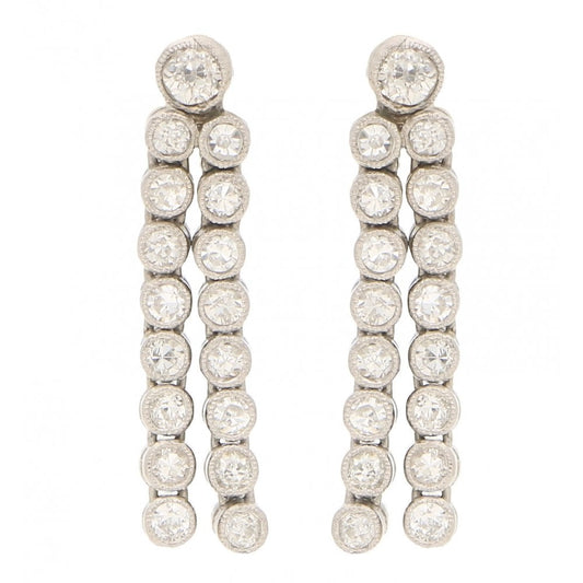 Art Deco Style Diamond Drop Earrings