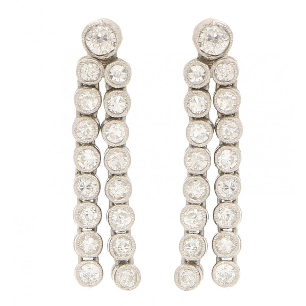 Art Deco Style Diamond Drop Earrings