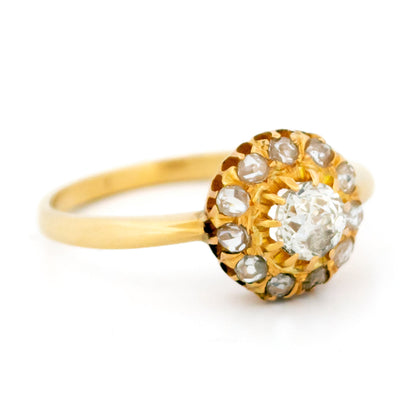 Diamond 14ct Cluster Engagement Ring