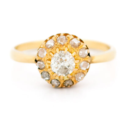 Diamond 14ct Cluster Engagement Ring