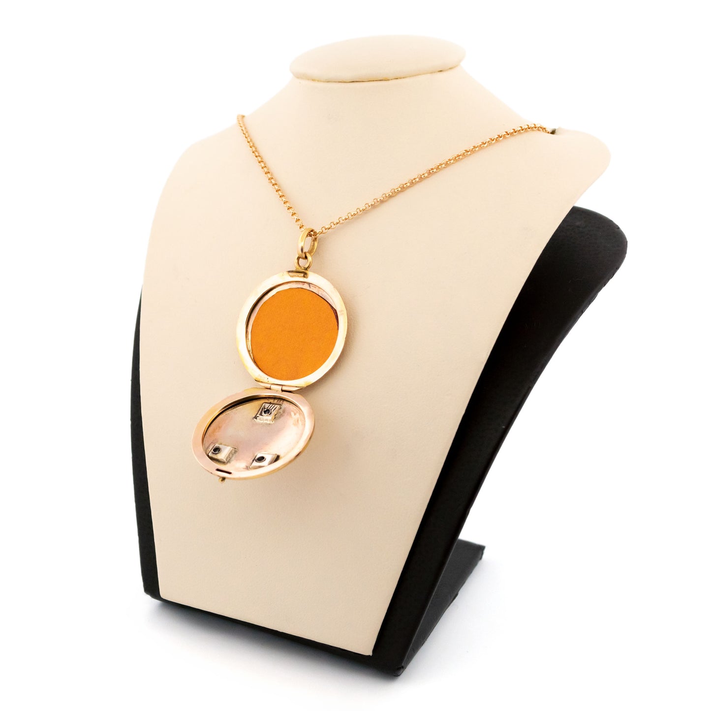 Antique 14 Carat Yellow Gold Sapphire Locket Pendant