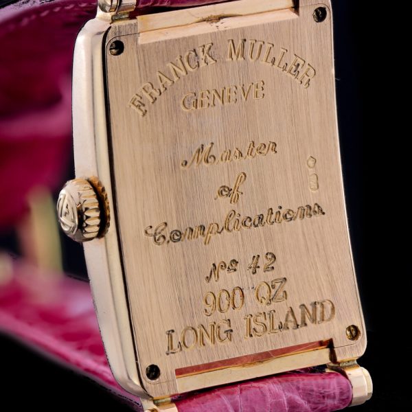 Franck Muller 900 QZ Long Island 18ct Rose Gold Watch. Engraved Master of Complications, No 42