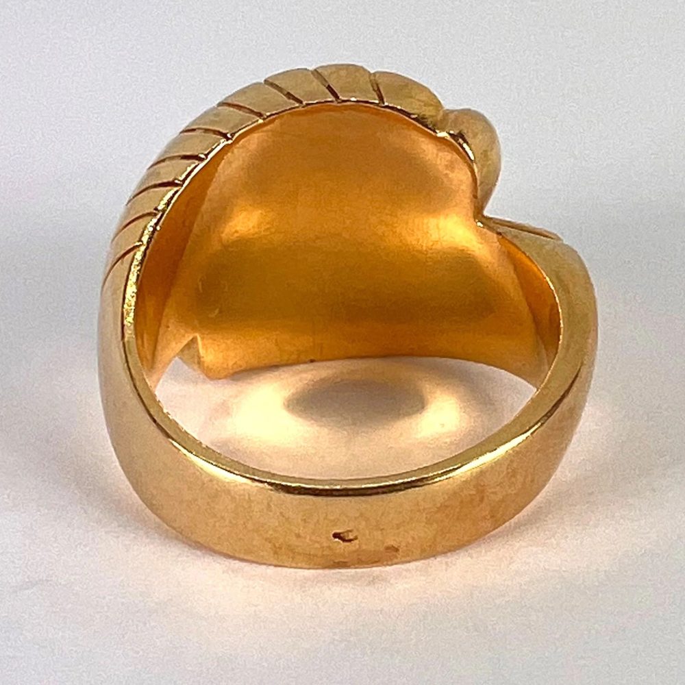 Vintage French Retro 18ct Yellow Gold Ring