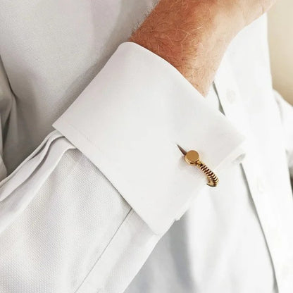 Vintage French 18ct Gold Spring Stirrup Cufflinks