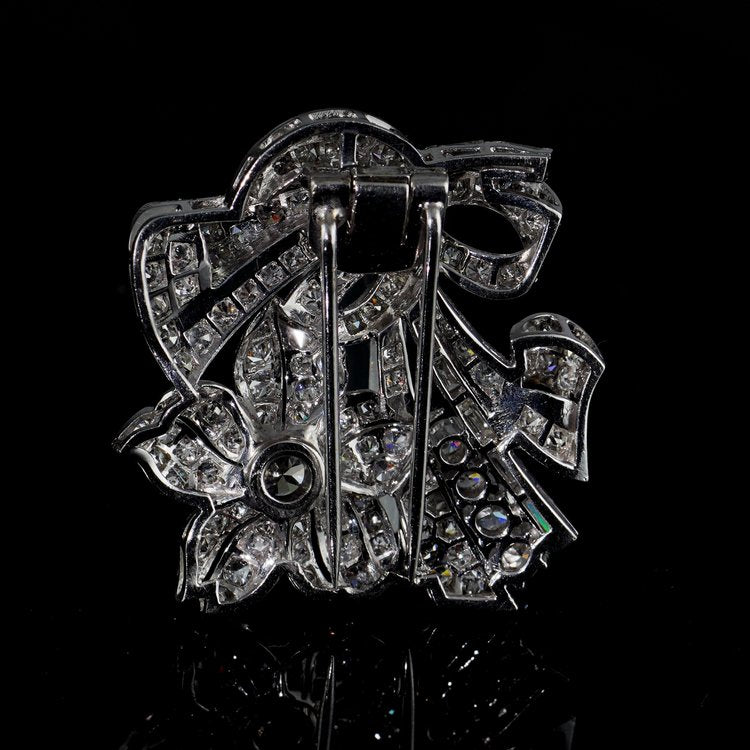 Vintage 4.52ct Diamond Floral Spray Brooch in Platinum