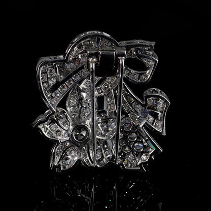 Vintage 4.52ct Diamond Floral Spray Brooch in Platinum