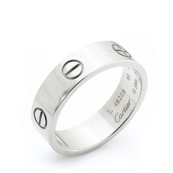 Cartier Love Ring in 18ct White Gold, with Cartier Box, Circa 1996