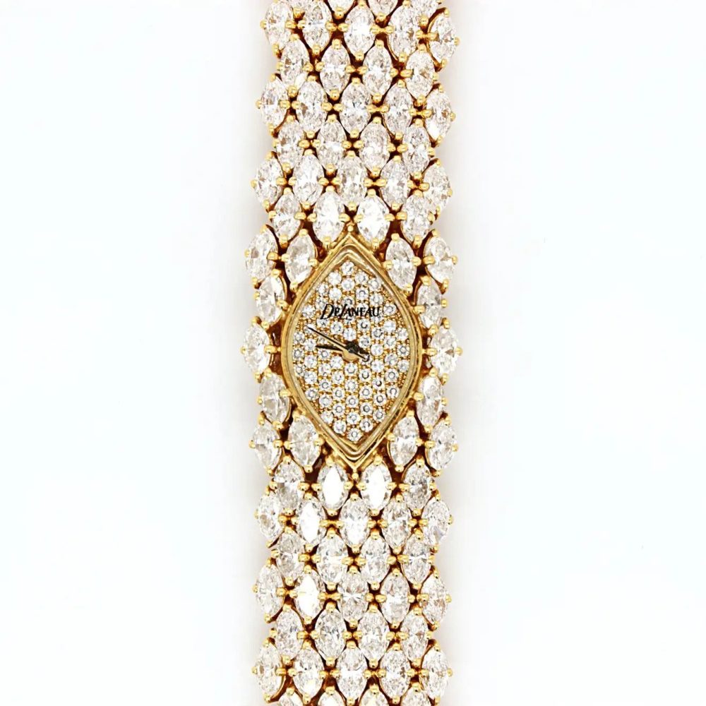 DeLaneau 35cts Diamond Watch in 18ct Yellow Gold