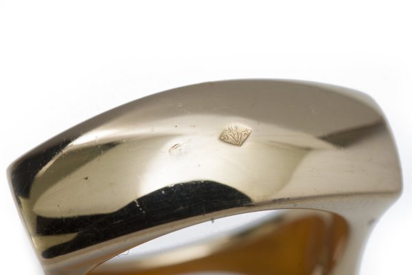 Vintage Van Cleef and Arpels Citrine, Diamond and 18ct Yellow Gold Ring, Circa 1990s