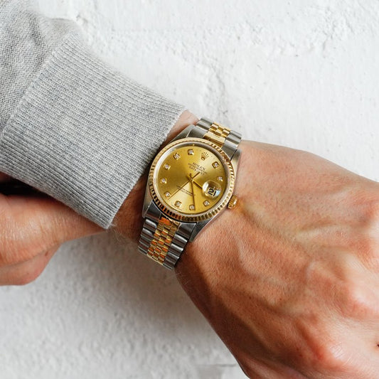 Rolex Datejust 16233 Steel and Gold Watch with Diamonds