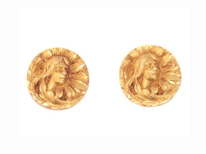 Art Nouveau 18ct Yellow Gold Cufflinks