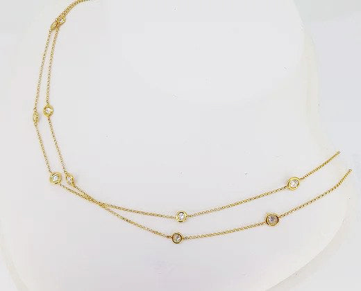18ct Yellow Gold Diamond Set Chain, 2.76cts