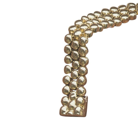 Vintage 18ct Yellow Gold Beaded Link Bracelet