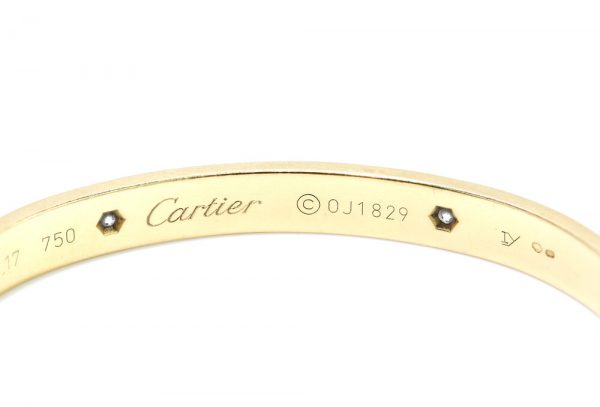 Cartier 18ct Gold Love Bangle Bracelet with Diamonds