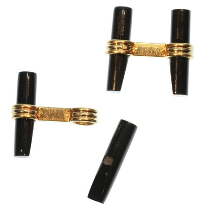 Vintage Van Cleef and Arpels Onyx and Gold Cufflinks