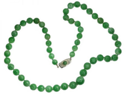 Antique Art Deco Certified Jadeite Necklace