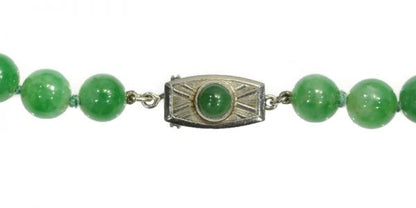 Antique Art Deco Certified Jadeite Necklace