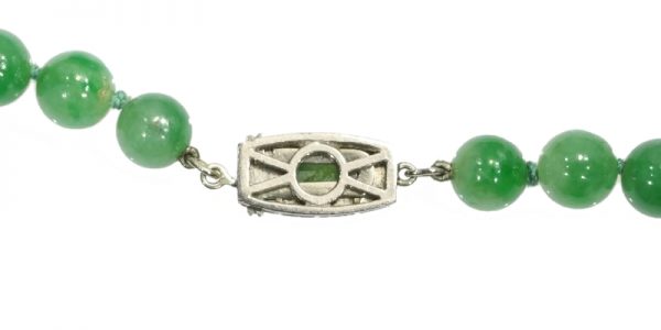 Antique Art Deco Certified Jadeite Necklace
