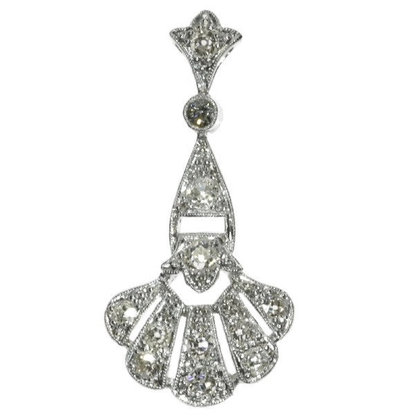 Antique Art Deco Platinum Diamond Pendant