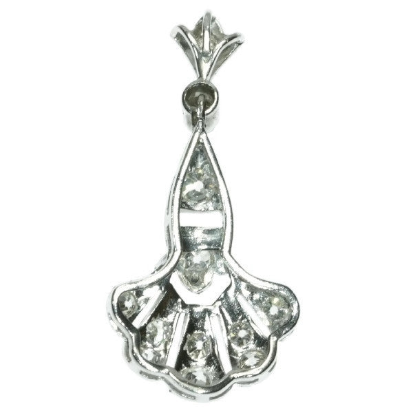 Antique Art Deco Platinum Diamond Pendant