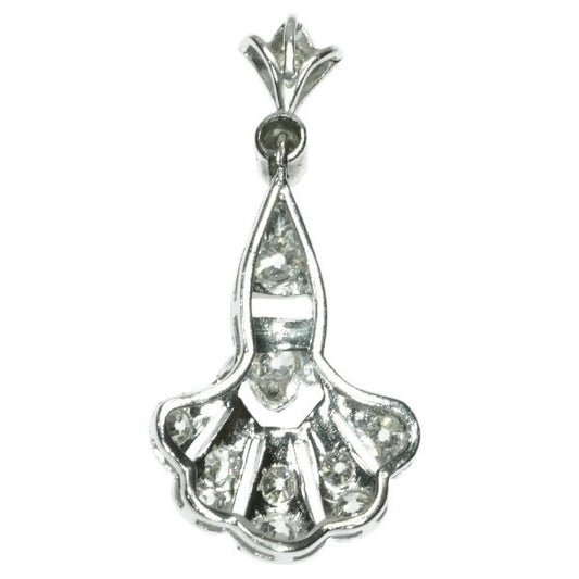 Antique Art Deco Platinum Diamond Pendant