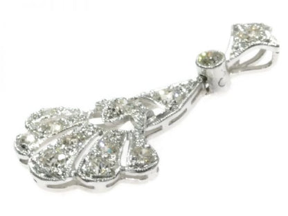 Antique Art Deco Platinum Diamond Pendant