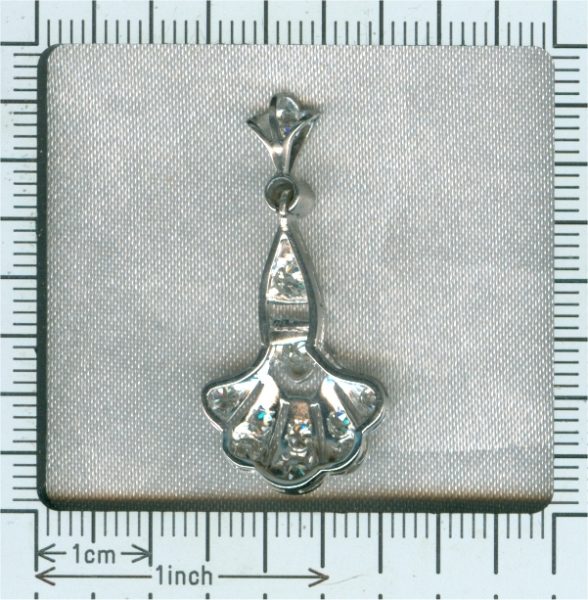 Antique Art Deco Platinum Diamond Pendant