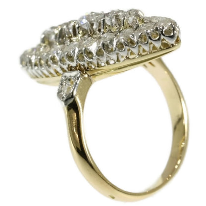 Antique Victorian Old European Cut Diamond Marquise Ring