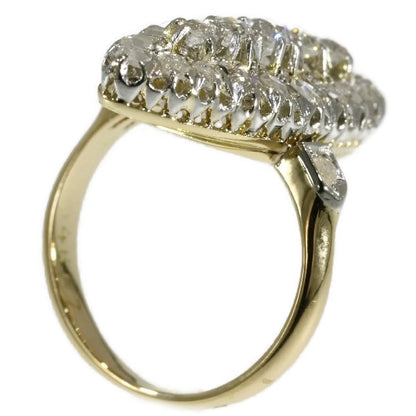 Antique Victorian Old European Cut Diamond Marquise Ring