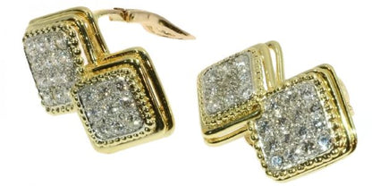 Vintage 1950’s Boucheron Paris Diamond Clip Earrings, Gold and Platinum