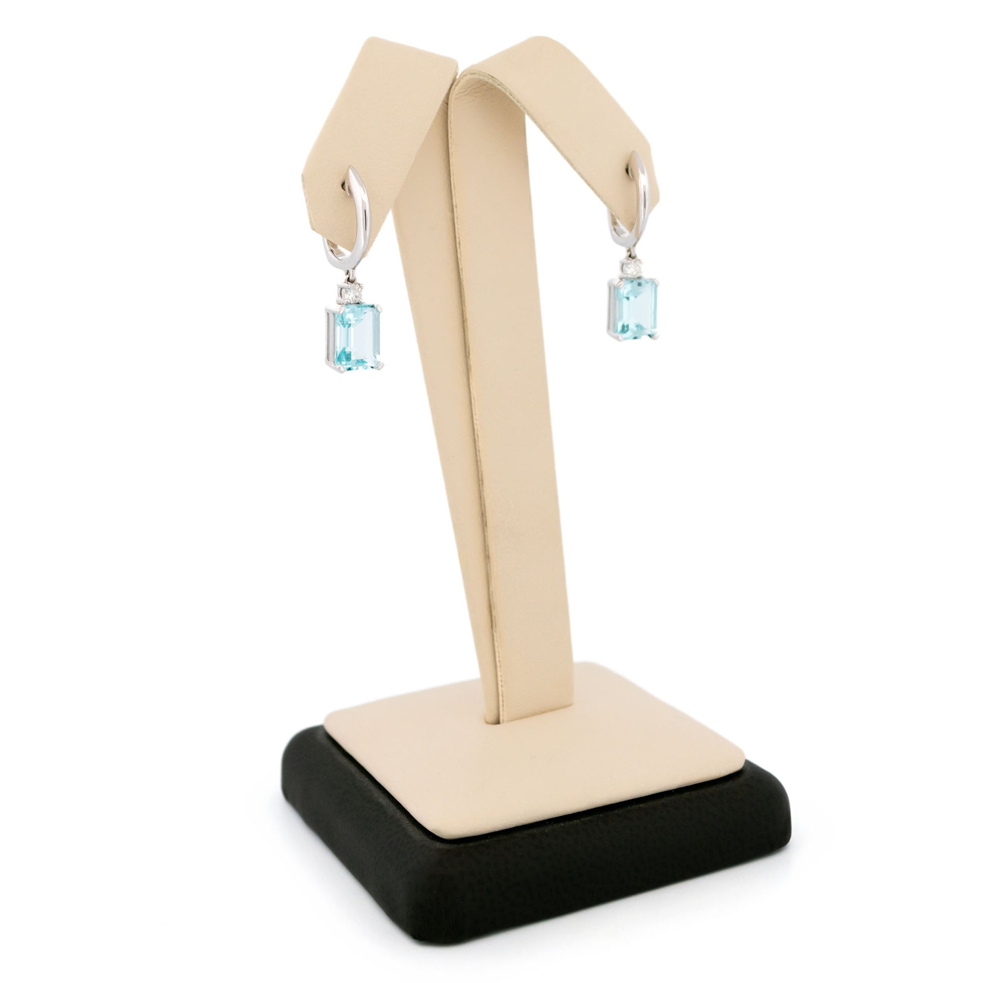 Diamond Topaz 18k Pendant Earrings 16202-8745