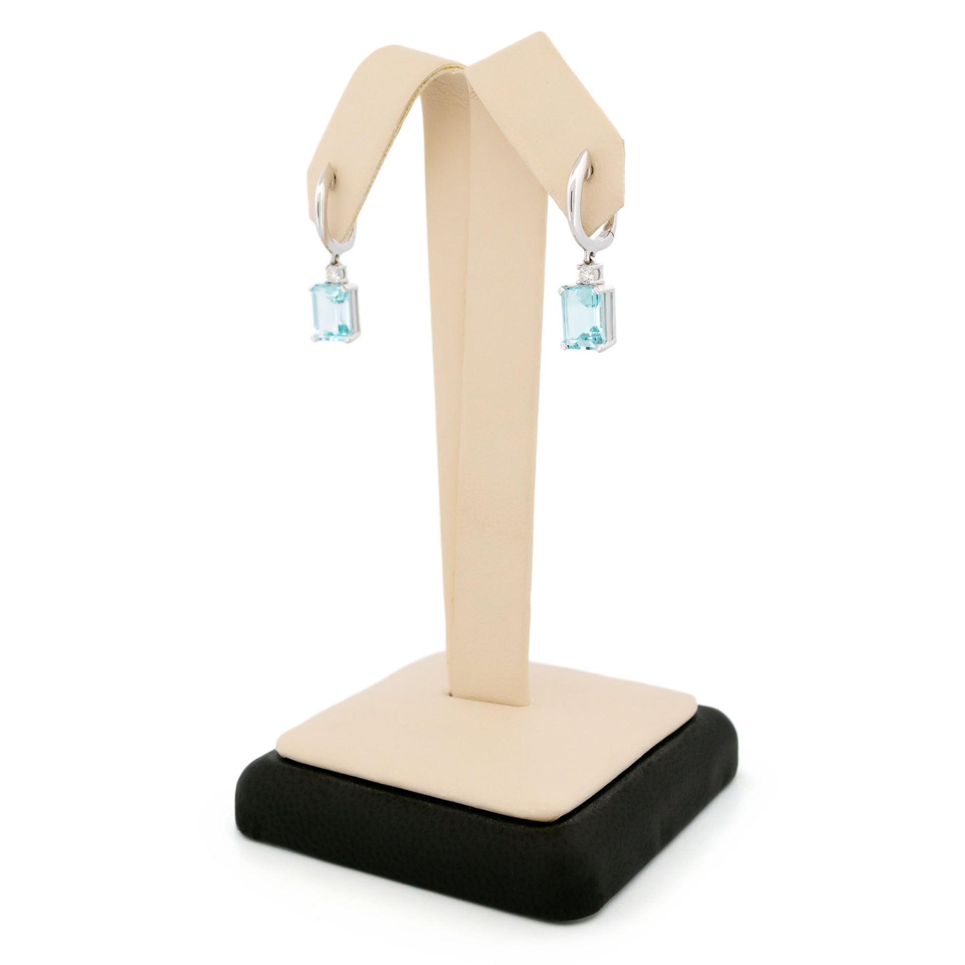 Diamond Topaz 18k Pendant Earrings 16202-8745