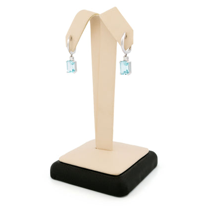 Diamond Topaz 18k Pendant Earrings 16202-8745